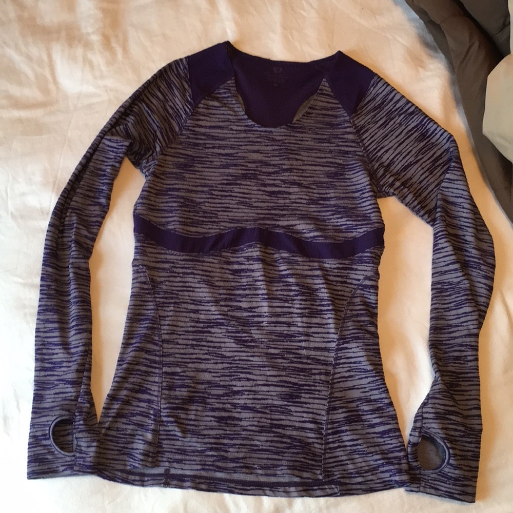Purple long sleeve athletic top